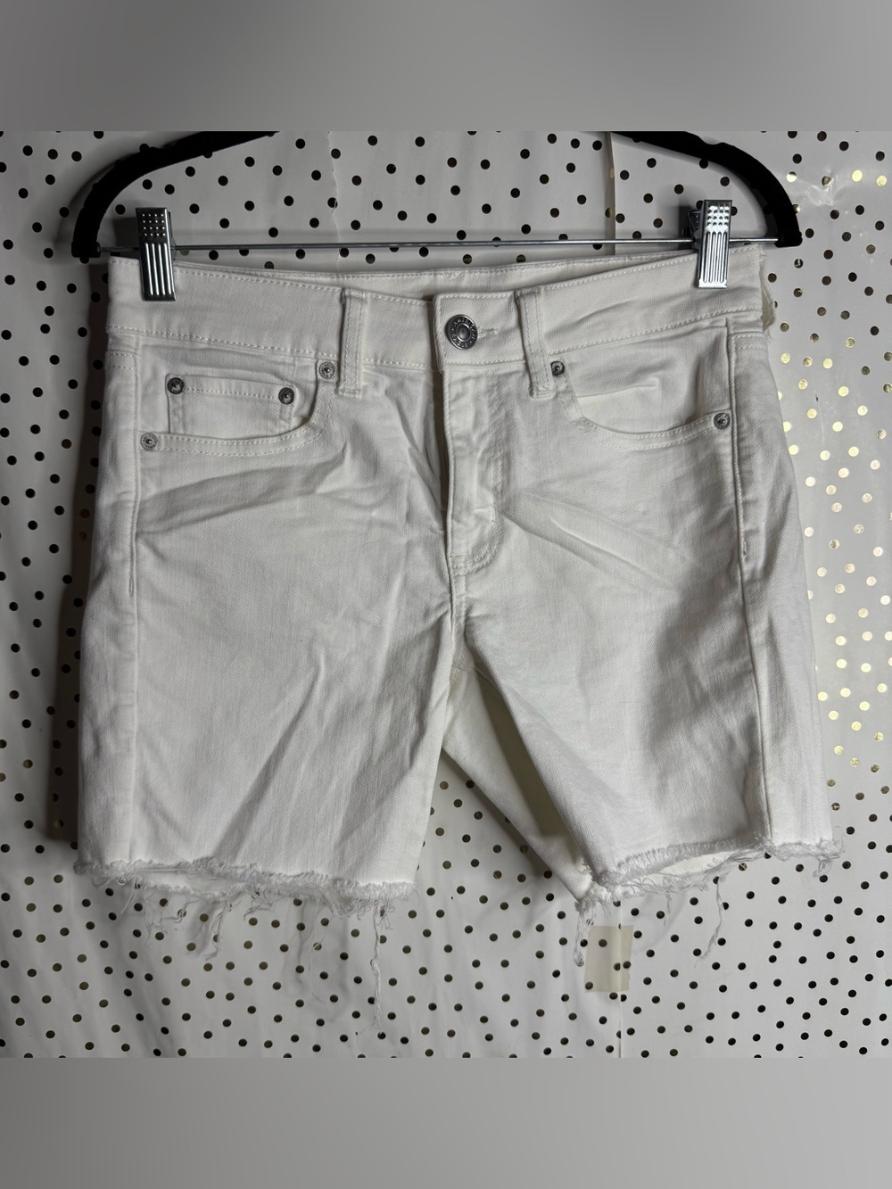 American White Denim Shorts
